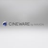 Cineware by Maxon logo displayed on a smooth gradient gray background.