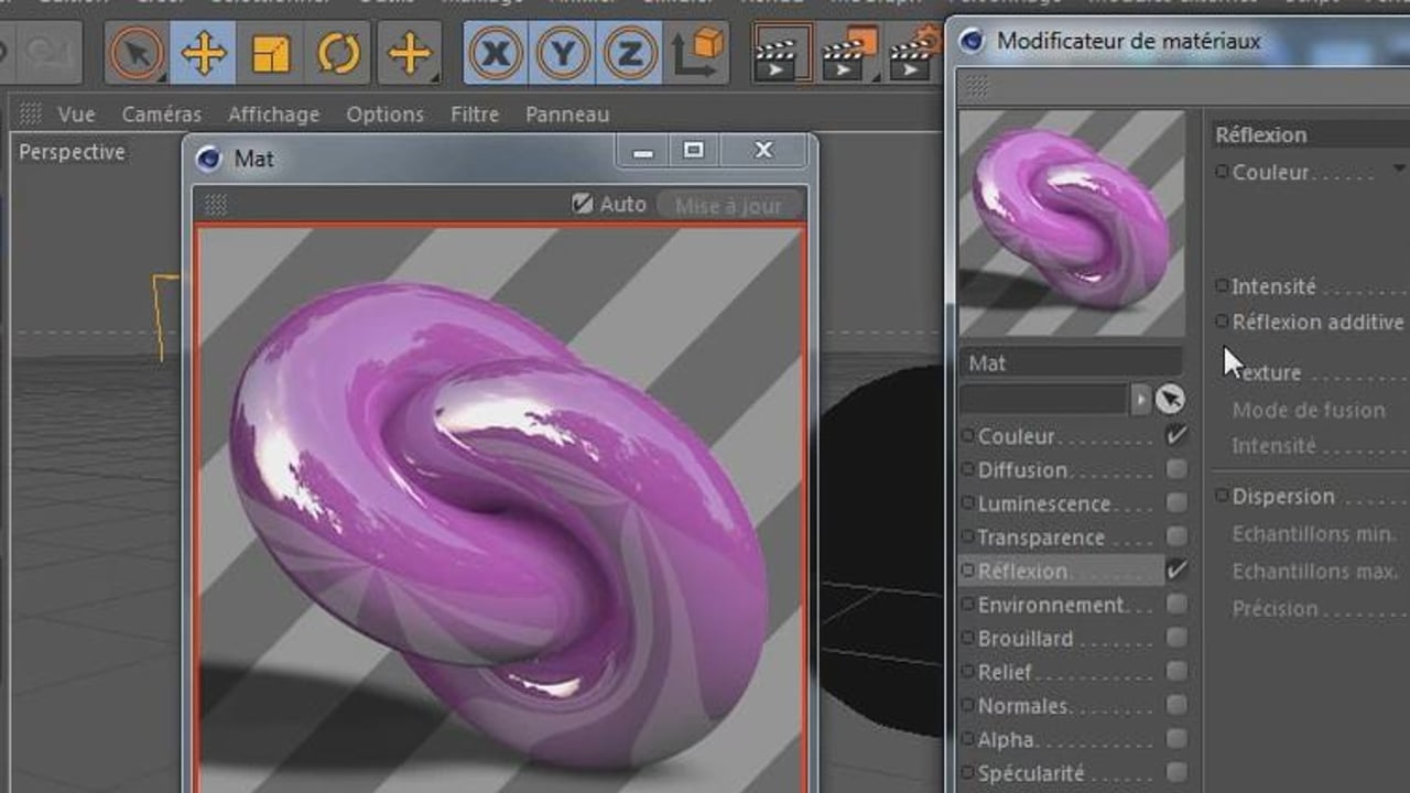 Vignette de « Cinema 4D 13/16 : Les matériaux - partie 1 »