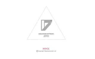 Vignette de « We Are Seventeen - Showreel 2010 »