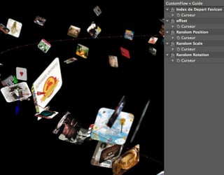 Preview de mon projet (preset) CustomFlow pour After Effects
