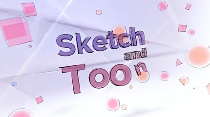 Procedural text animation in Cinema 4D with Sketch and Toon rendering