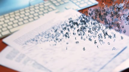 Eparpillement lettre par lettre de paragraphes et Tracking 3D