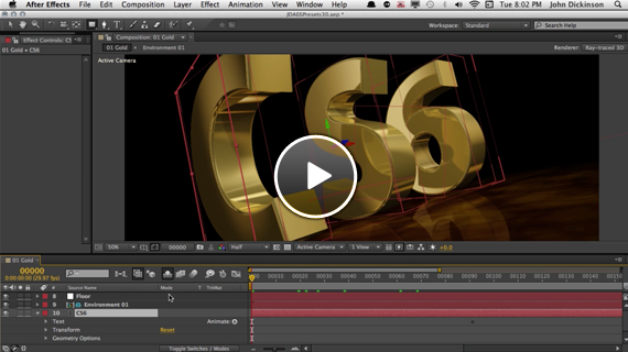 Extrusion sur After Effects CS6